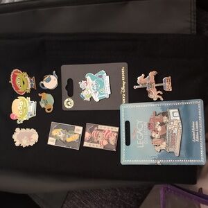 Bundle Of (10) HTF Disney Pins (Incl. SUPER RARE MARIE PIN)